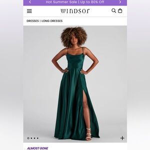 Windsor Satin Lace Up Dress